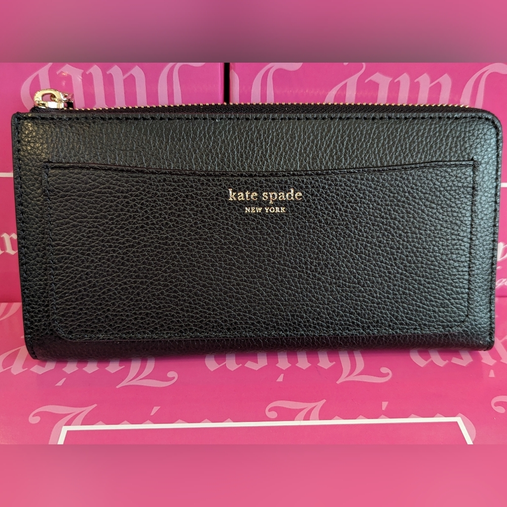 BNWOT Kate Spade Pebbled Leather Zip Around Large Wallet